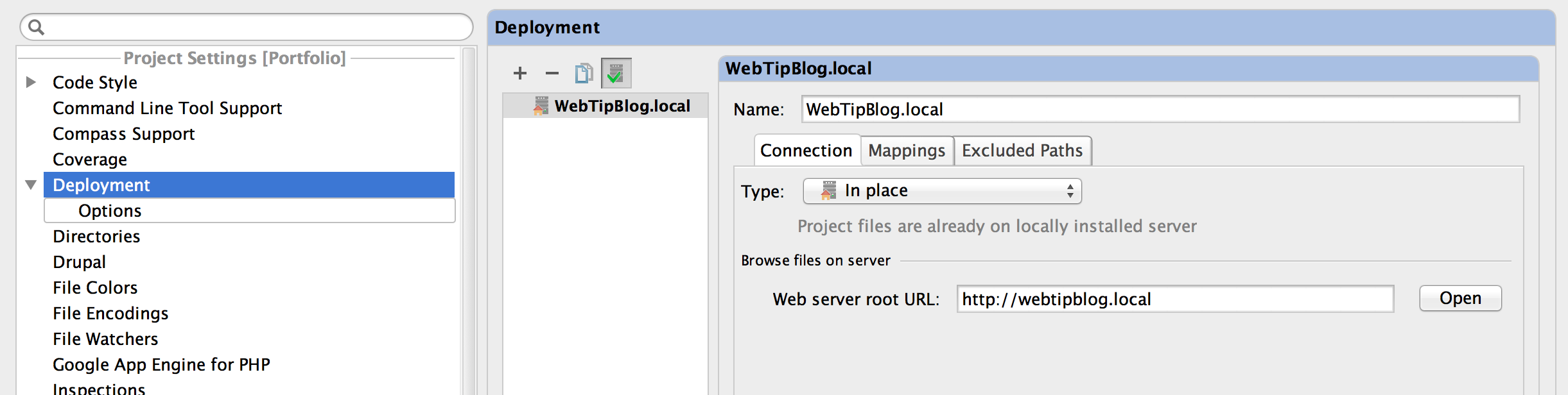 PHPStorm Add Deployment Server