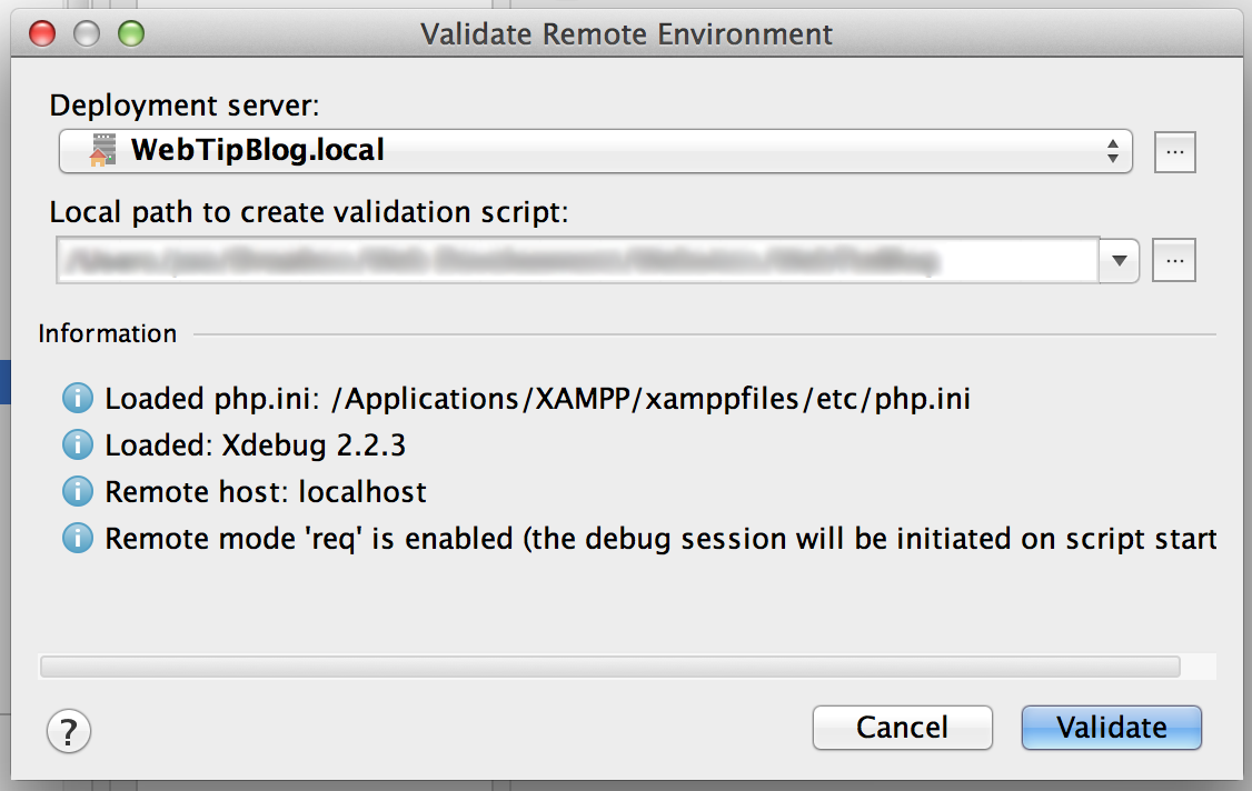 PHPStorm Validate Remote Environment